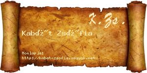 Kabát Zsófia névjegykártya